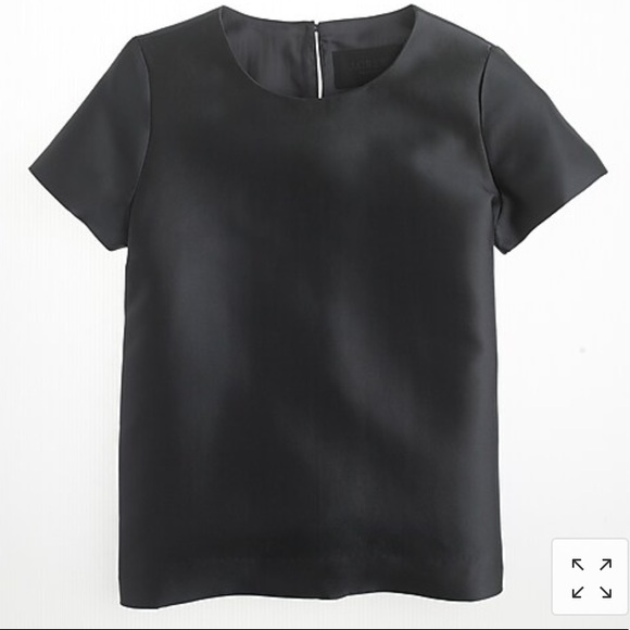 J. Crew Tops - J. Crew Collection Wool-silk Twill Top Navy 8